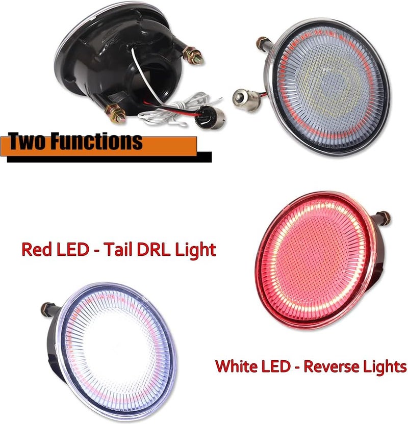 ADIIL Rear Tailgate Reverse Backup Light Red White LED Rear Bumper Lights For 1998-2005 VW Beetle - Image 4